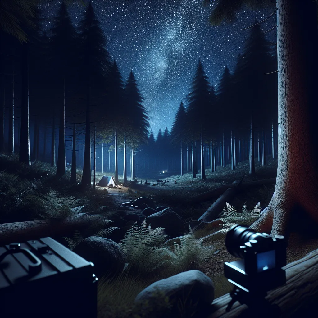 Fotografía nocturna en el bosque